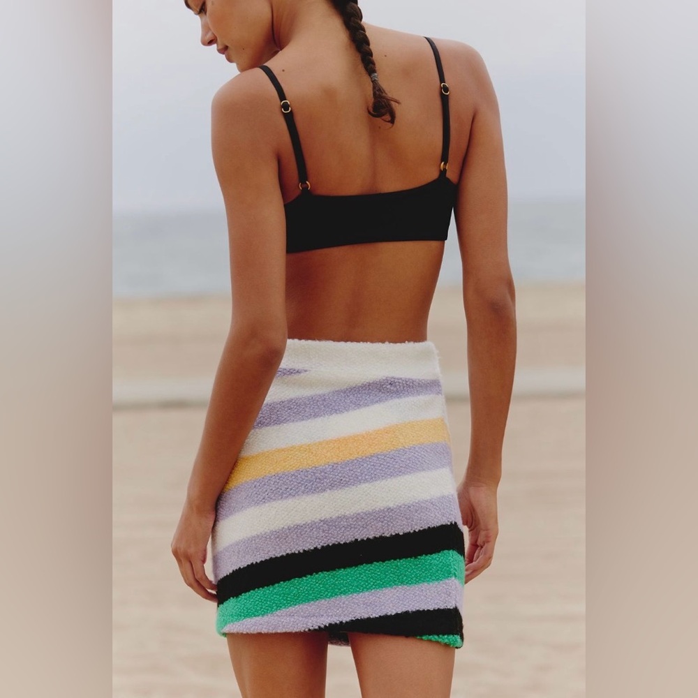Anthropologie Daily Practice Cozy Striped Sweater Mini Skirt, Size XS - Picture 4 of 10